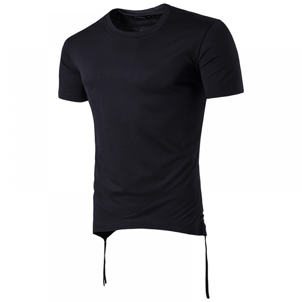 Summer Men's Round Neck Short Sleeve Casual Slim T-Shirt